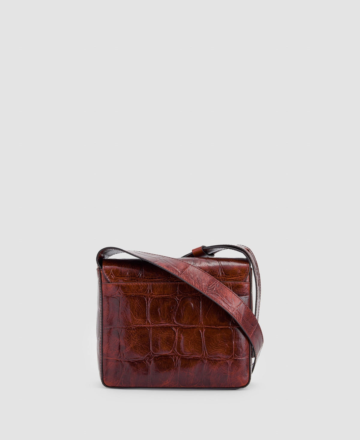 Women Leather Bag | Dark Brown Leather Shoulder Bag by Spanish designer Adolfo Dominguez