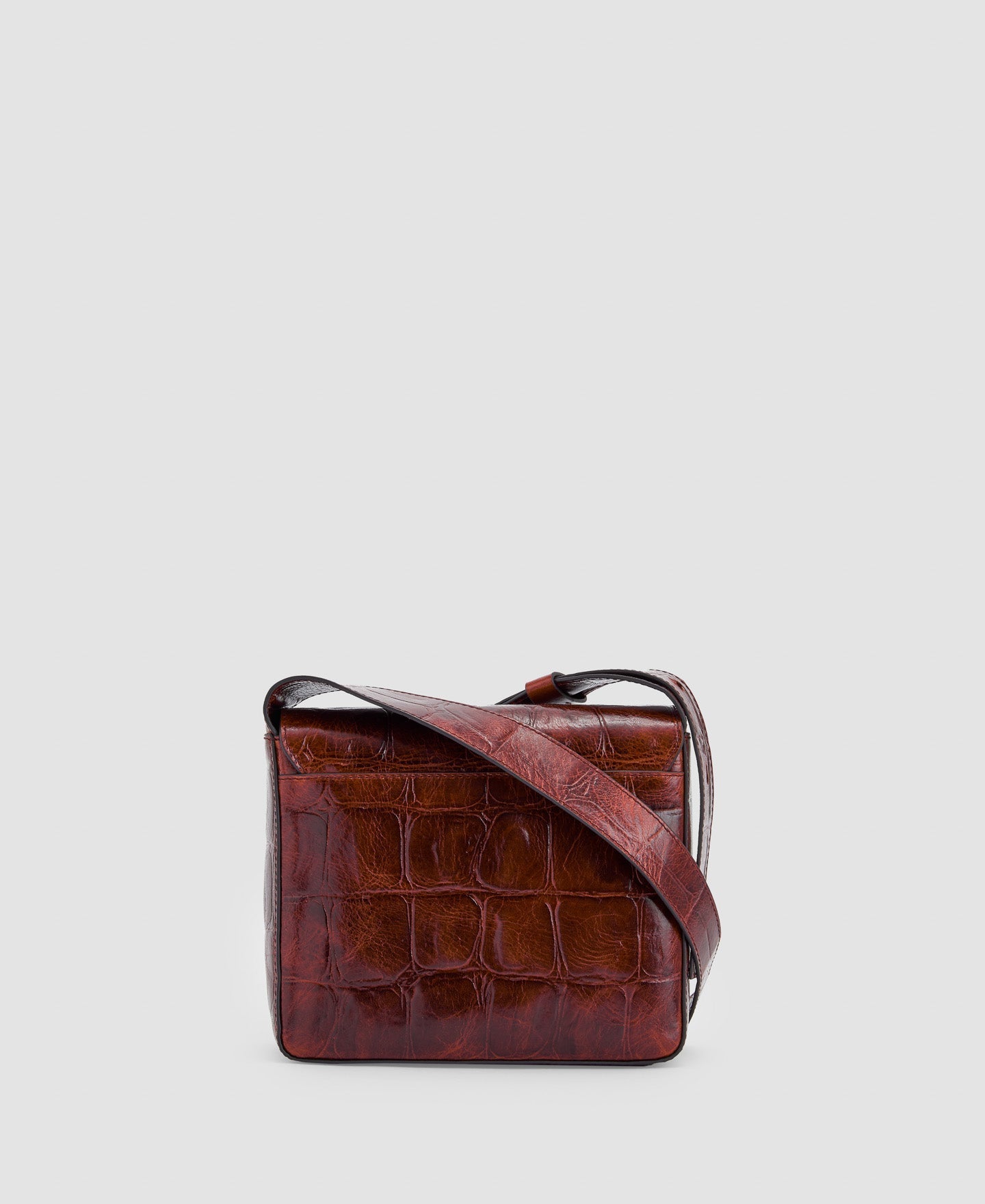 Women Leather Bag | Dark Brown Leather Shoulder Bag by Spanish designer Adolfo Dominguez