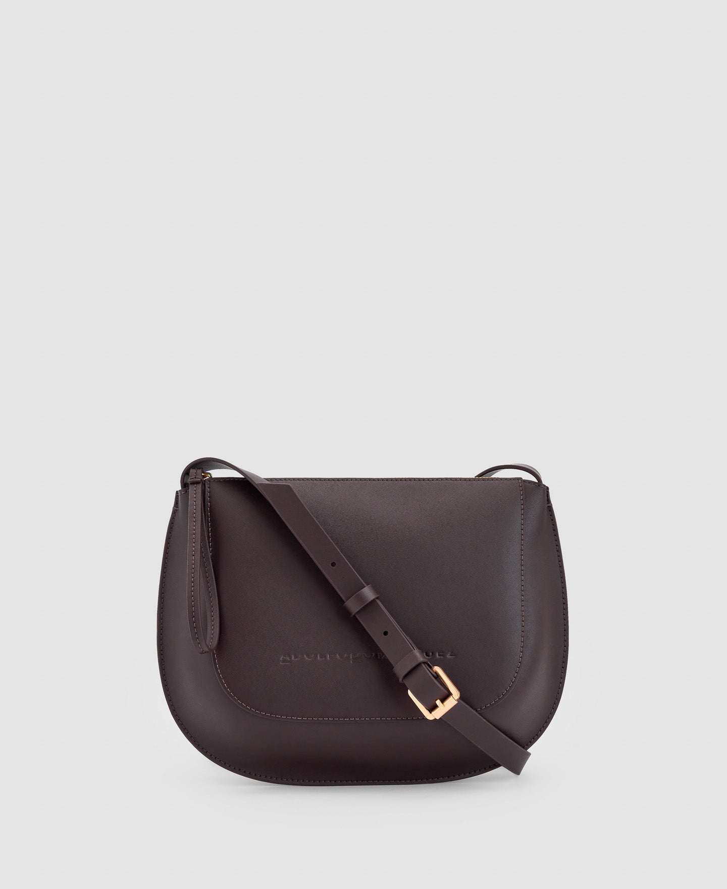 Women Leather Bag | Dark Brown Responsible Vachetta Shoulder Bag by Spanish designer Adolfo Dominguez