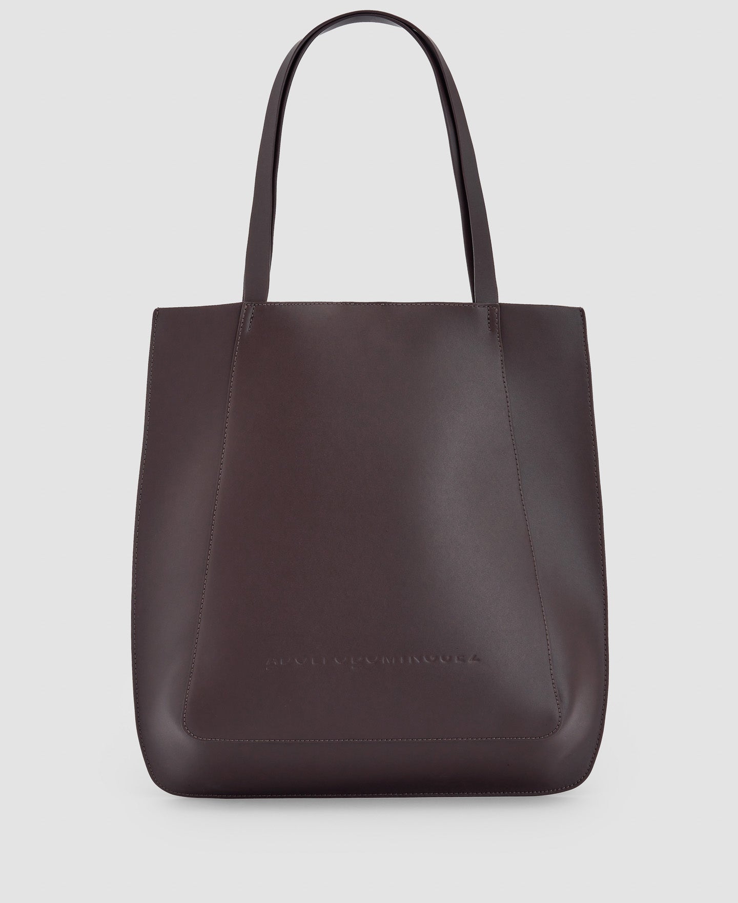 Women Leather Bag | Dark Brown Vachetta Shopper Bag by Spanish designer Adolfo Dominguez
