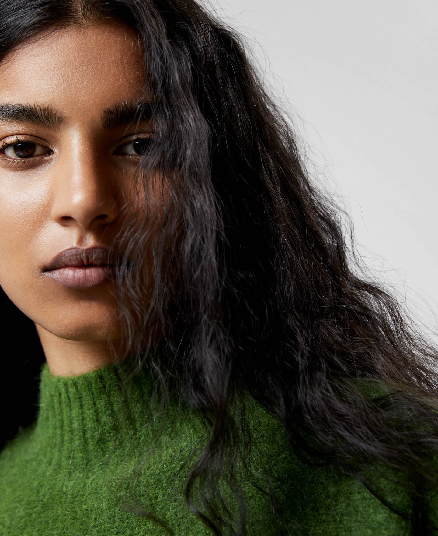 Women Jersey | Dark Green Sweater by Spanish designer Adolfo Dominguez