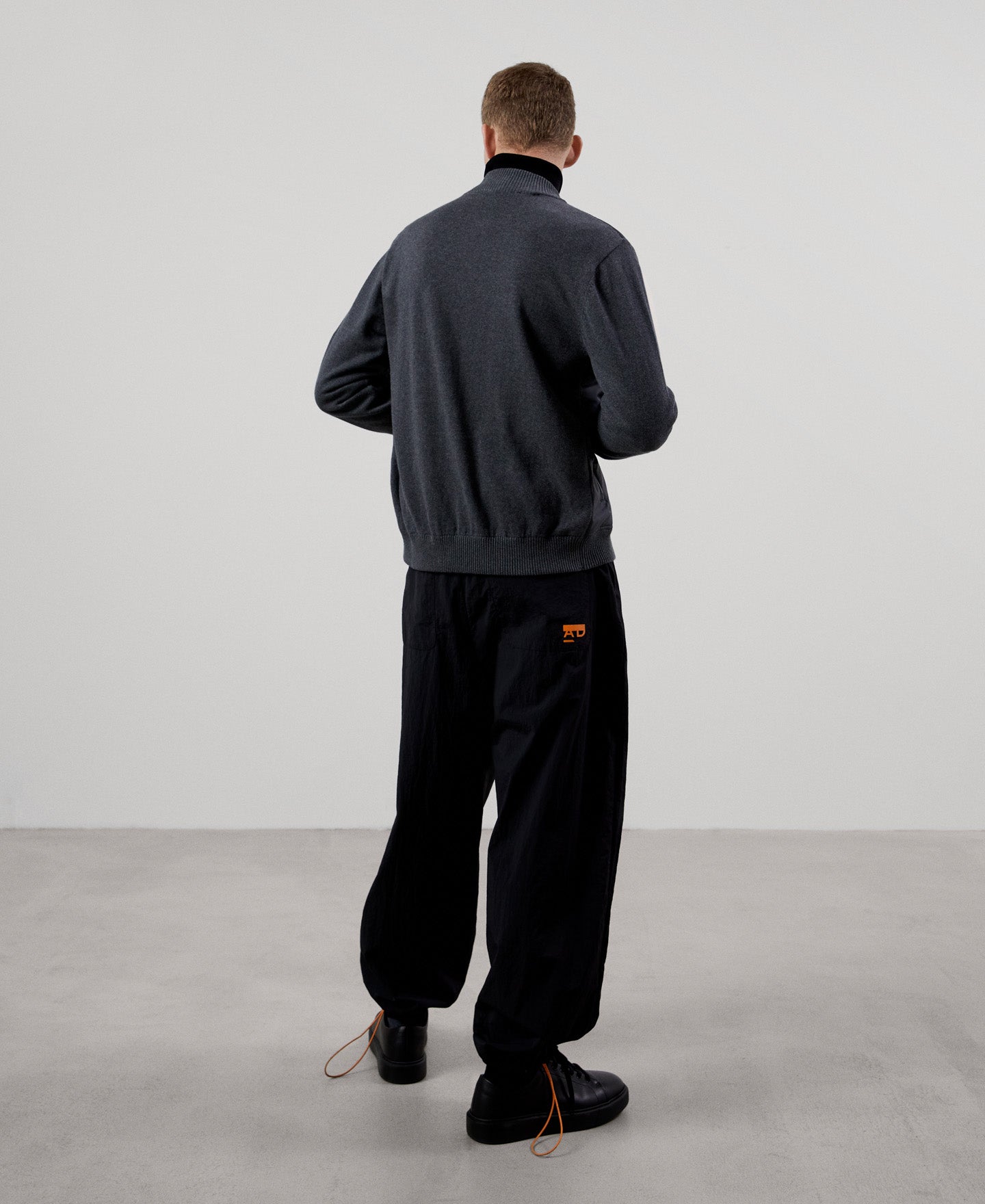 Men Knit Jacket | Dark Grey Cardigan by Spanish designer Adolfo Dominguez