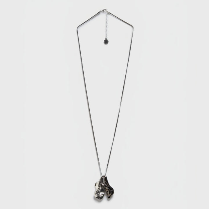 Women Necklace | Double Two-Toned Chain Neck by Spanish designer Adolfo Dominguez