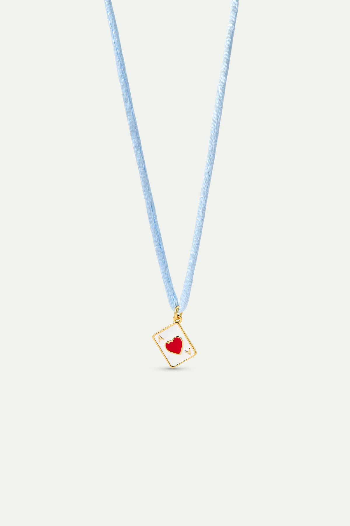 Heart Card Pendant Necklace front view