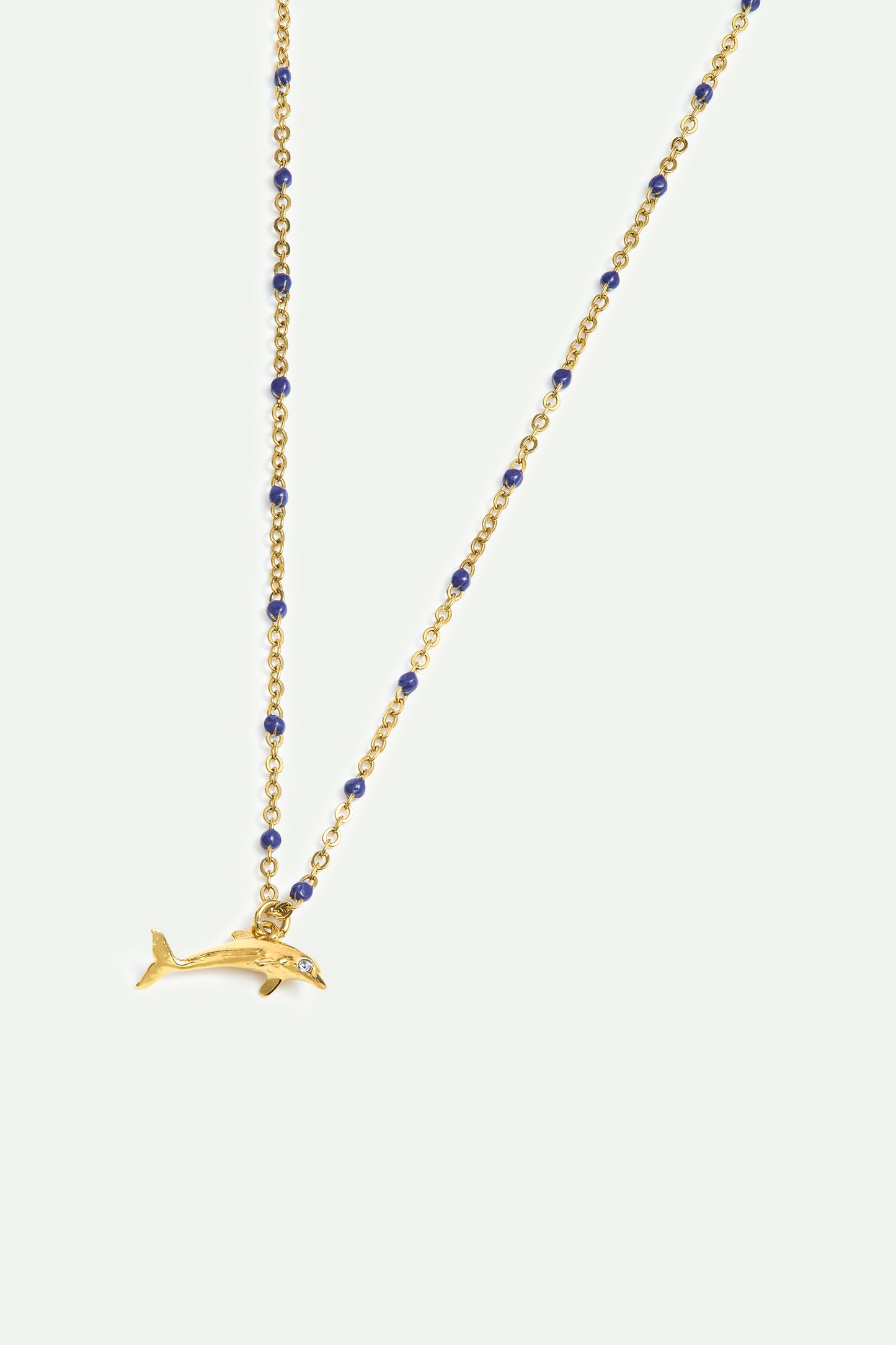Gold Dolphin Pendant Necklace alternate view