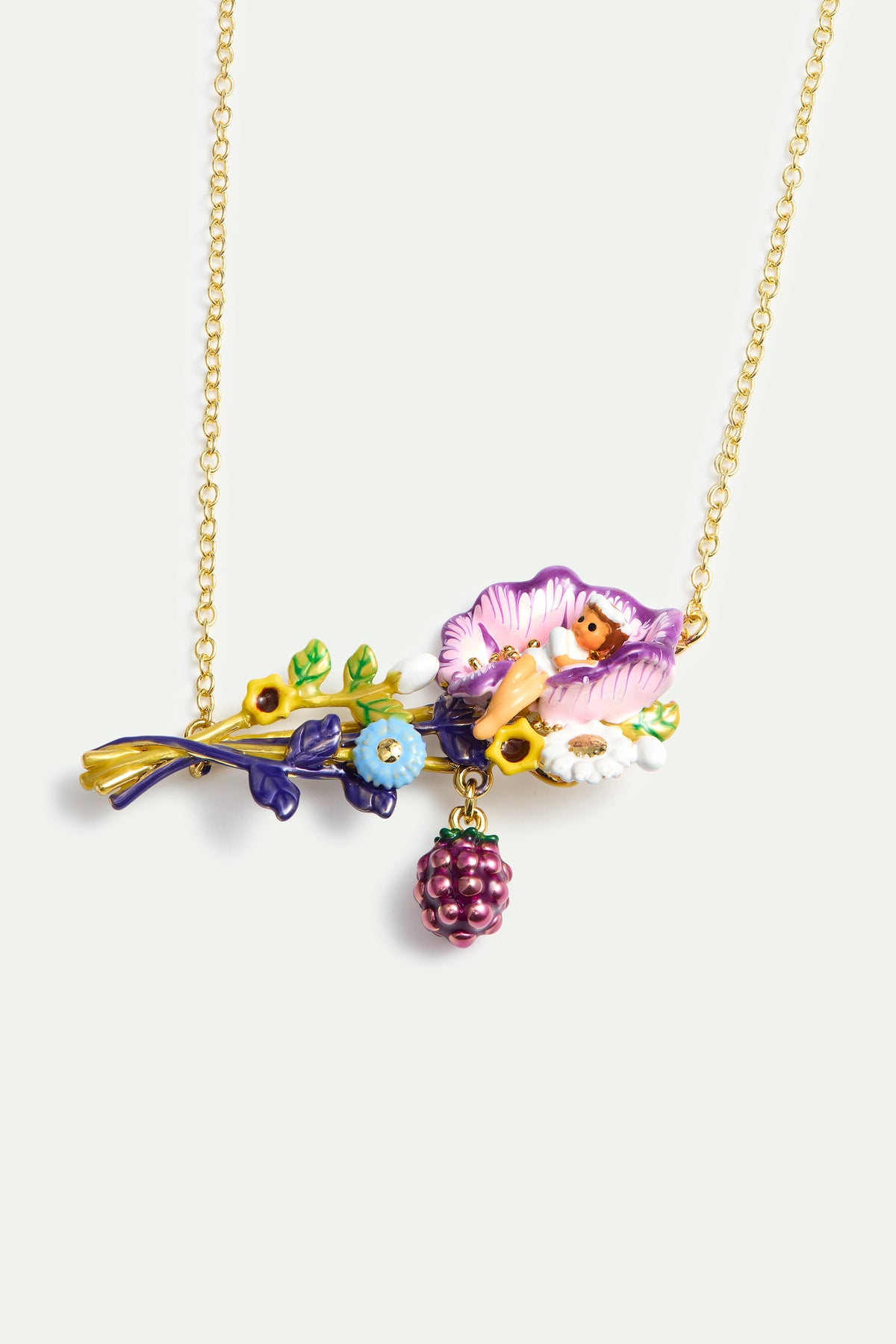 Flower Bouquet And Thumbelina Necklace alternate view