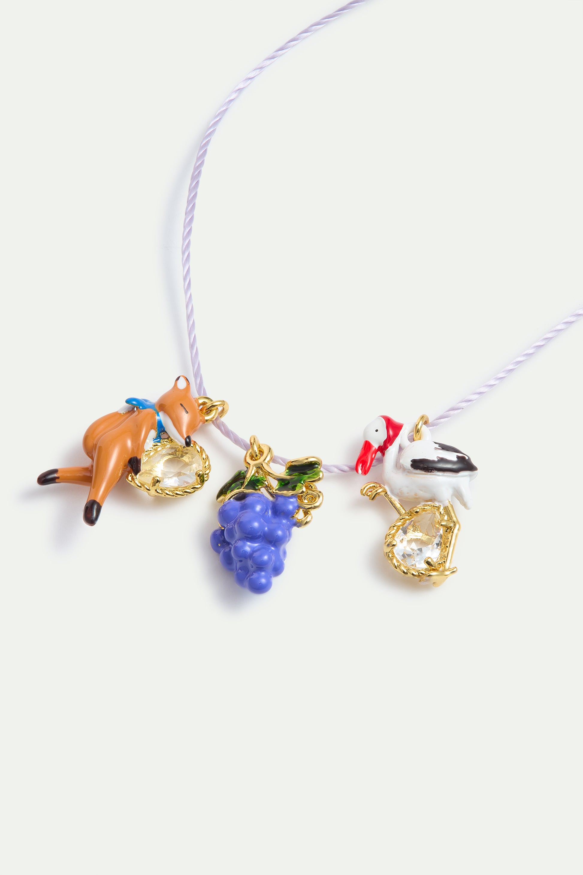 Purple Fox And Stork Bracelet With Grapes alternate view