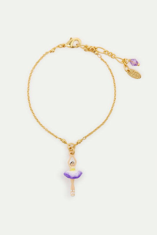 Purple And Yellow Tutu Ballerina Bracelet front view