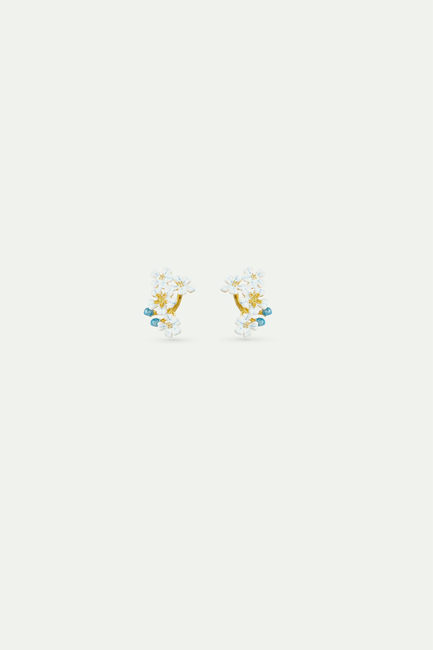 Blue Forget-Me-Not Earrings stud view
