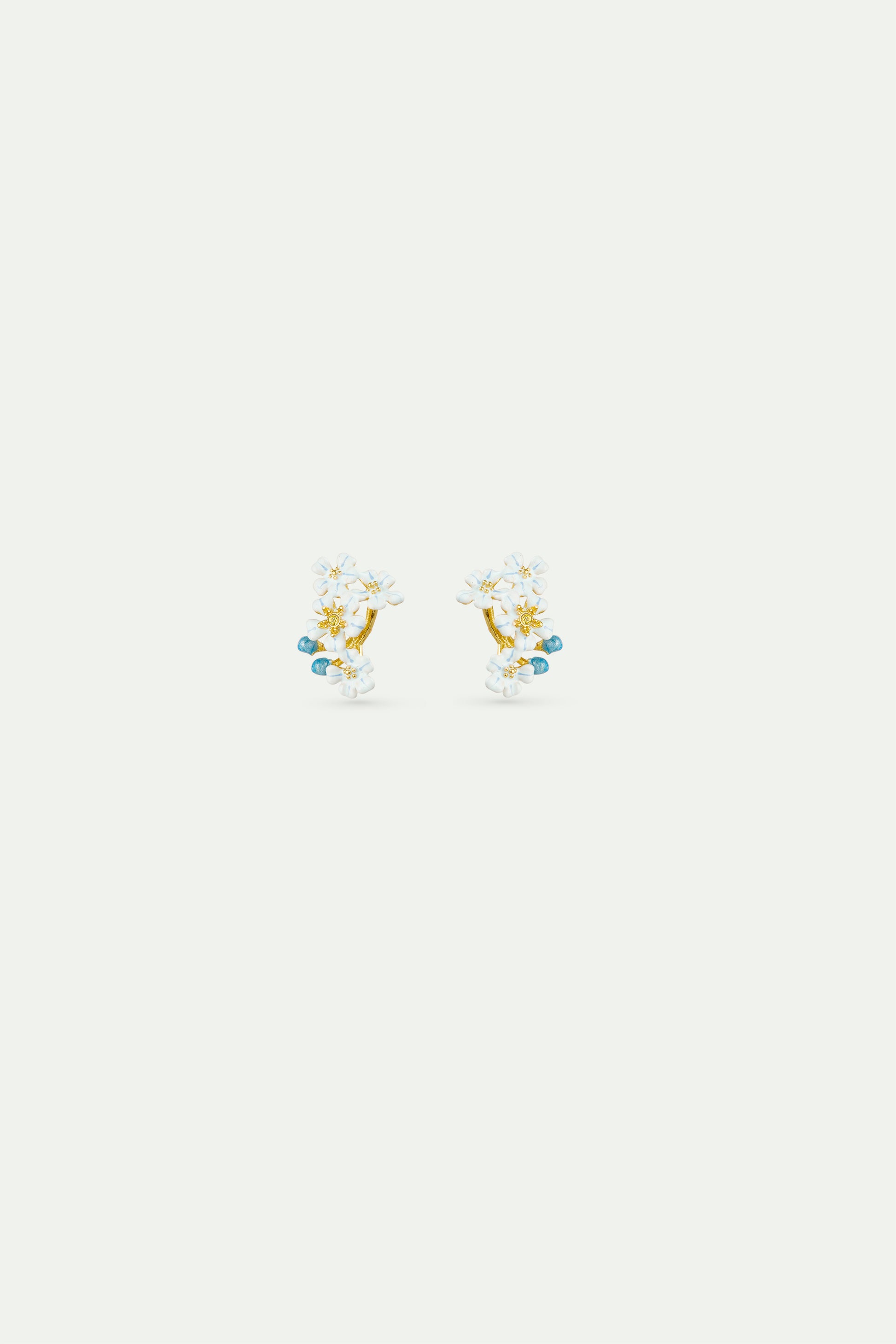 Blue Forget-Me-Not Earrings stud view