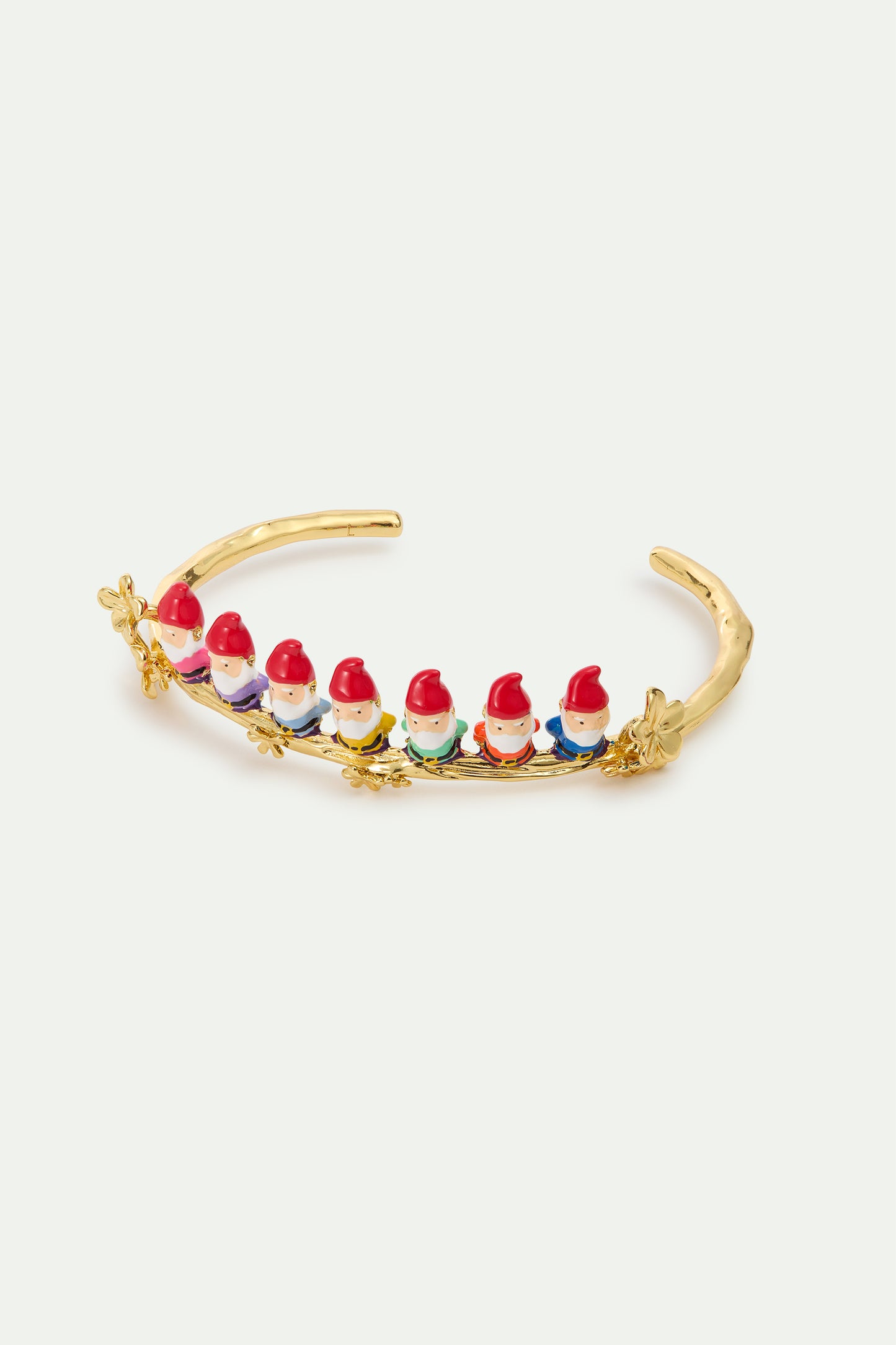 Seven Dwarves And Gold Flower Cuff Bracelet size L view