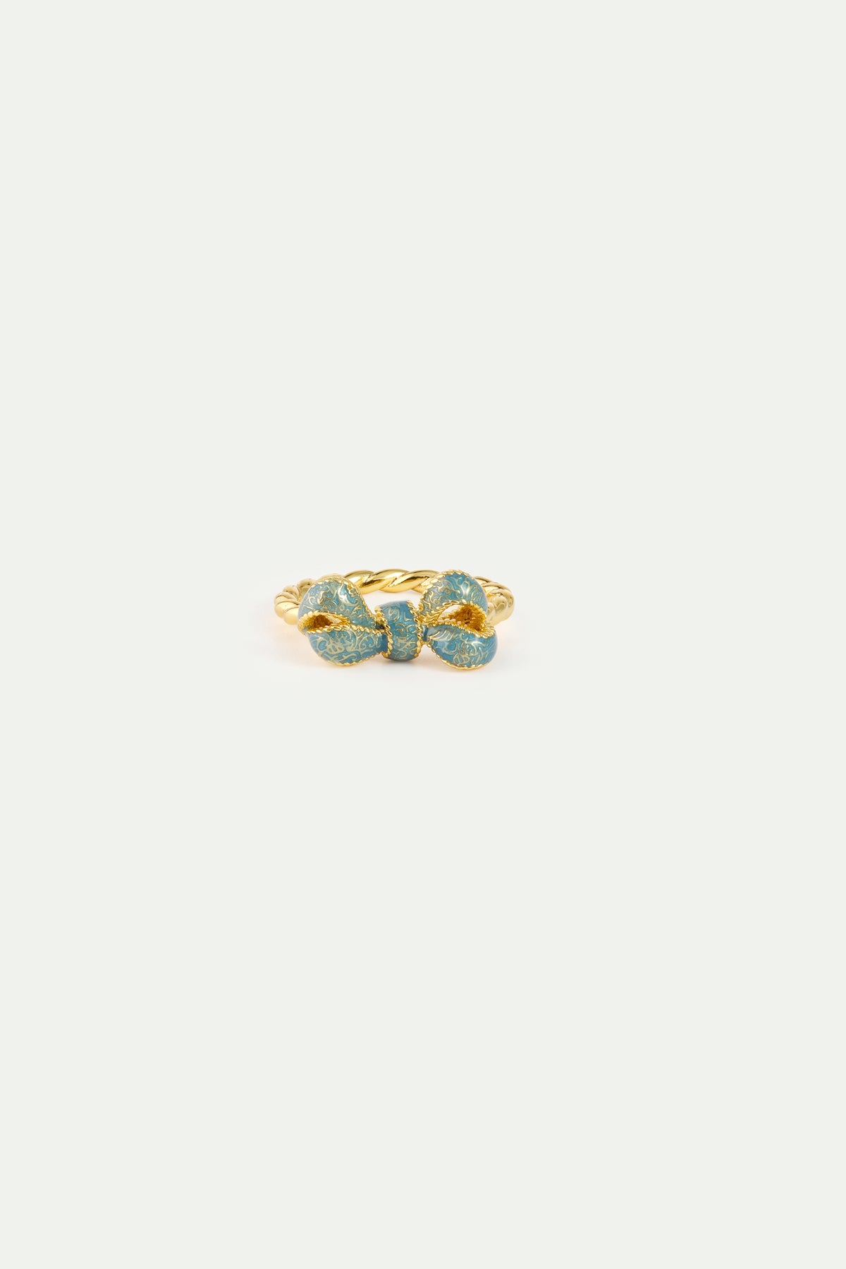 Blue Ribbon And Cultured Pearl Ring alternate view