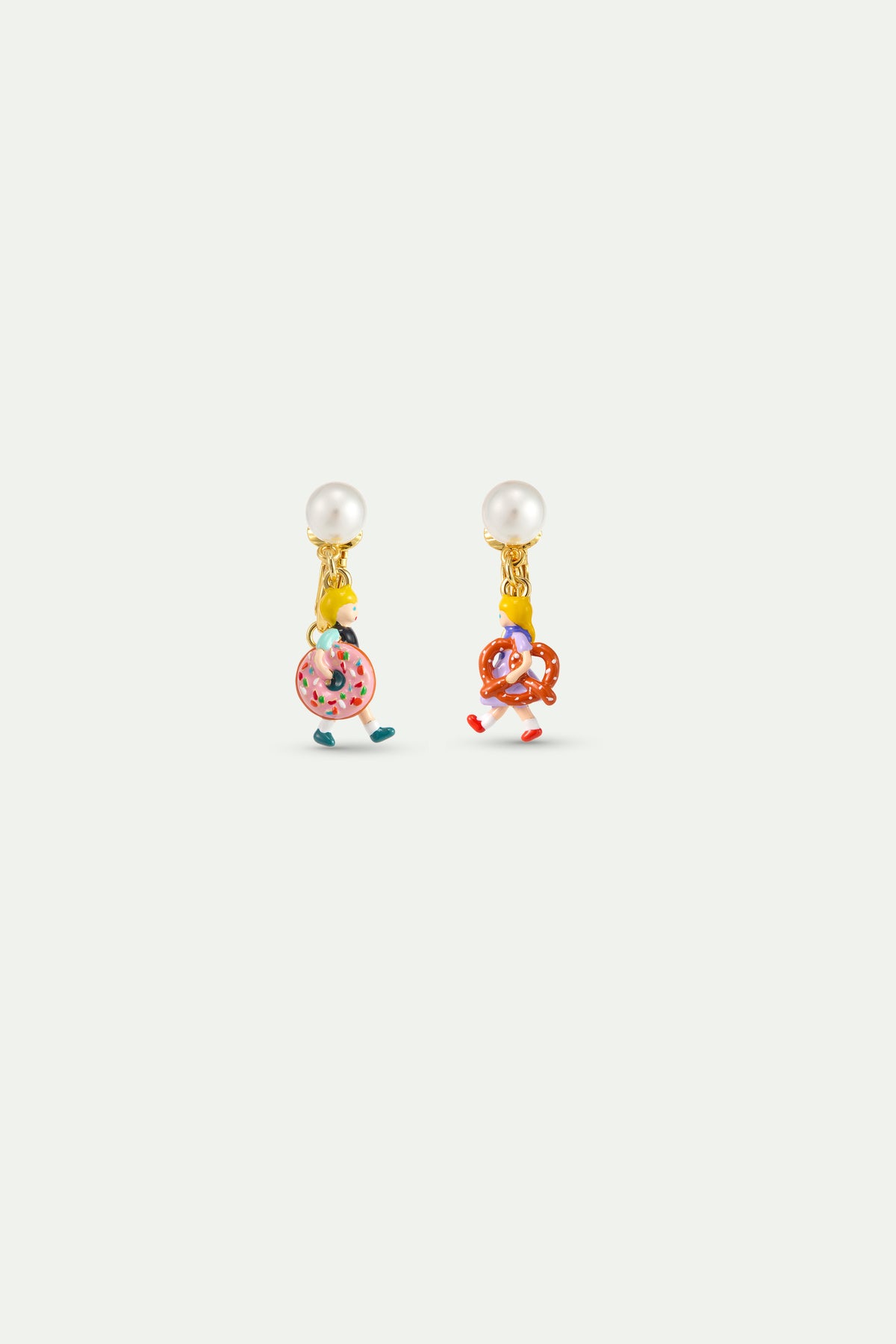 Hansel And Gretel Asymmetrical Earrings clip-on view