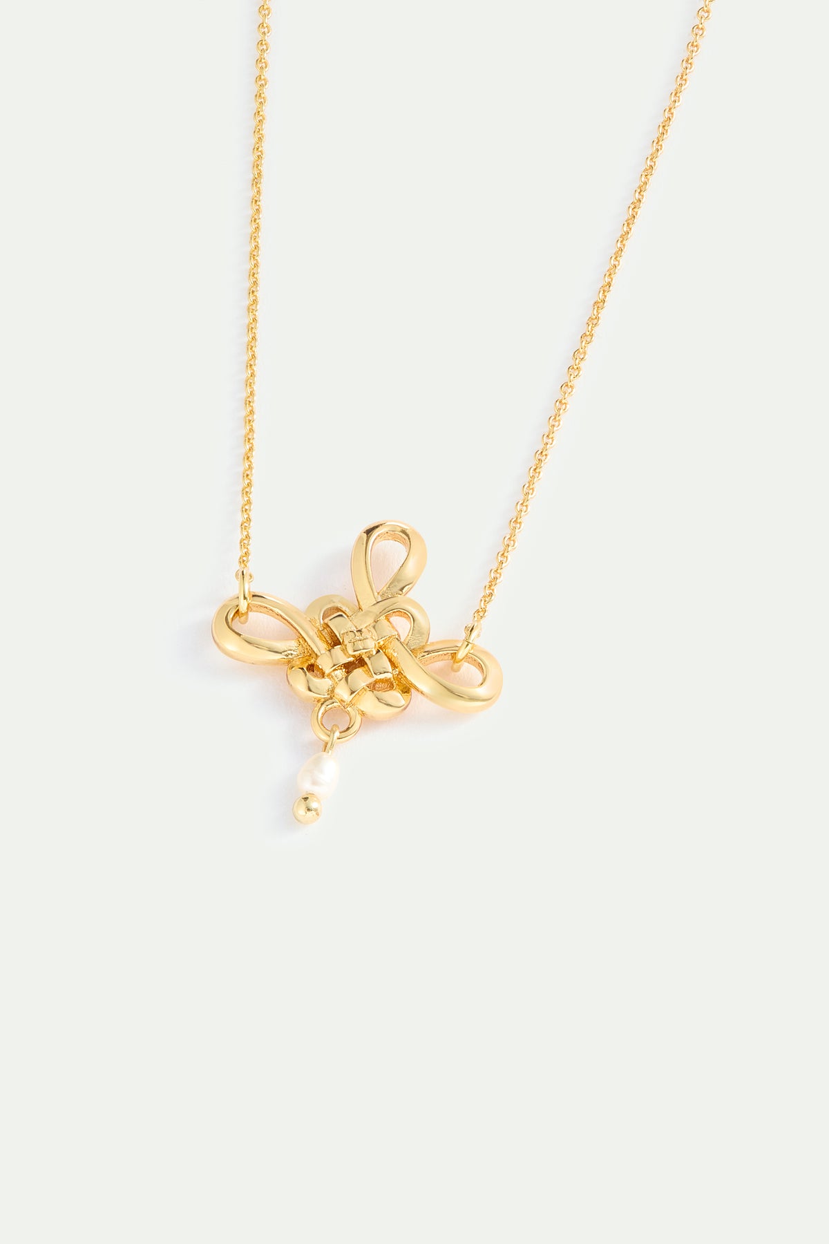 Gold Bow And Cultured Pearl Bracelet alternate view