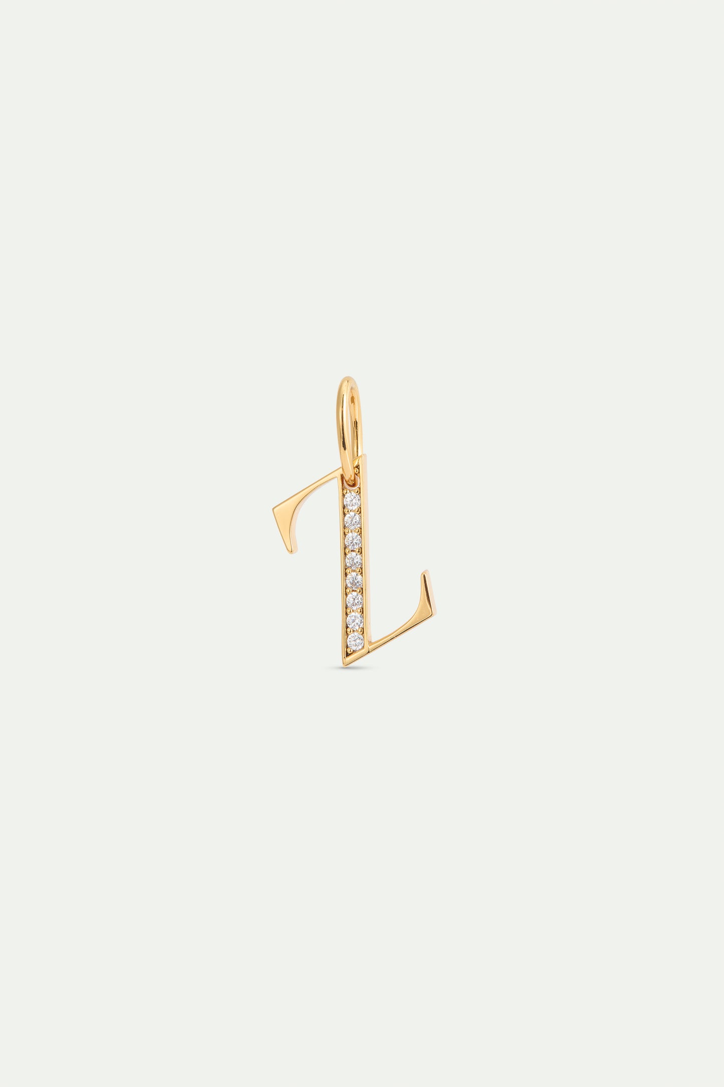 Gold Letter Z Pendant With Crystals