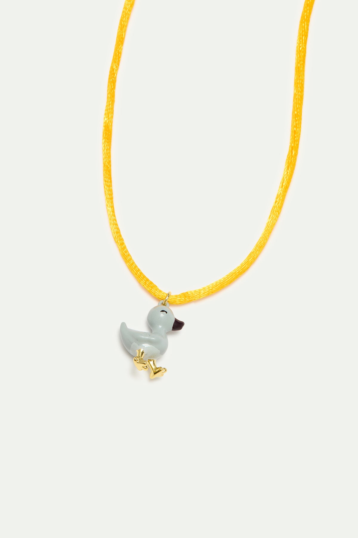 Yellow Pendant Necklace With Little Duck alternate view