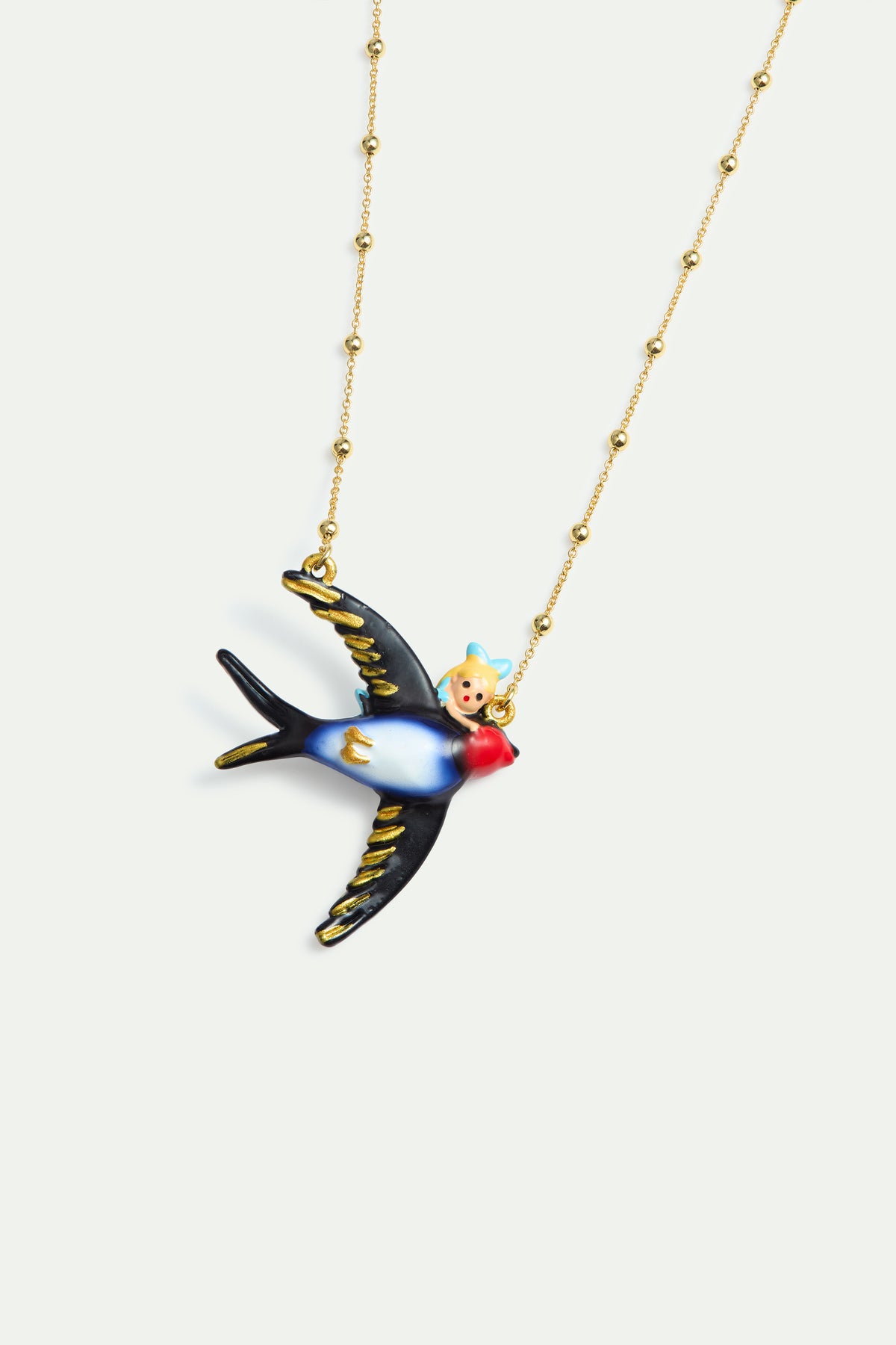Alice And Swallow Blue Necklace alternate view