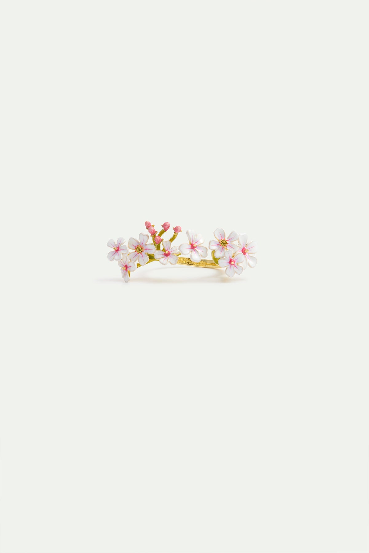 Adjustable Ring With White And Pink Hawthorns alternate view