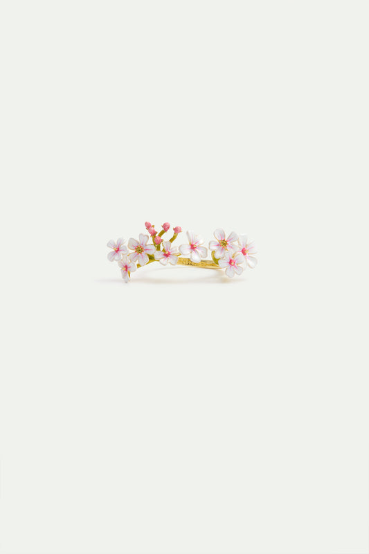 Adjustable Ring With White And Pink Hawthorns alternate view
