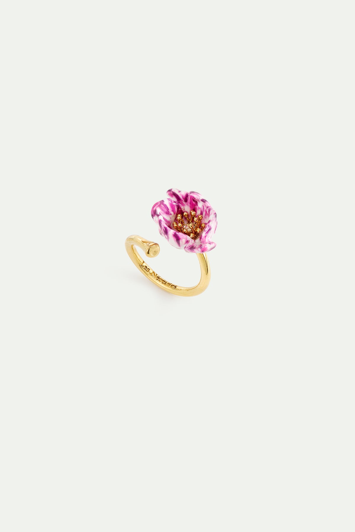 Purple Tulip Adjustable Ring front view