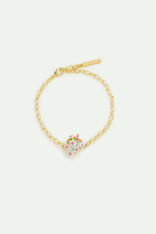 Round Blue Stone Bracelet With Hawthorn front view