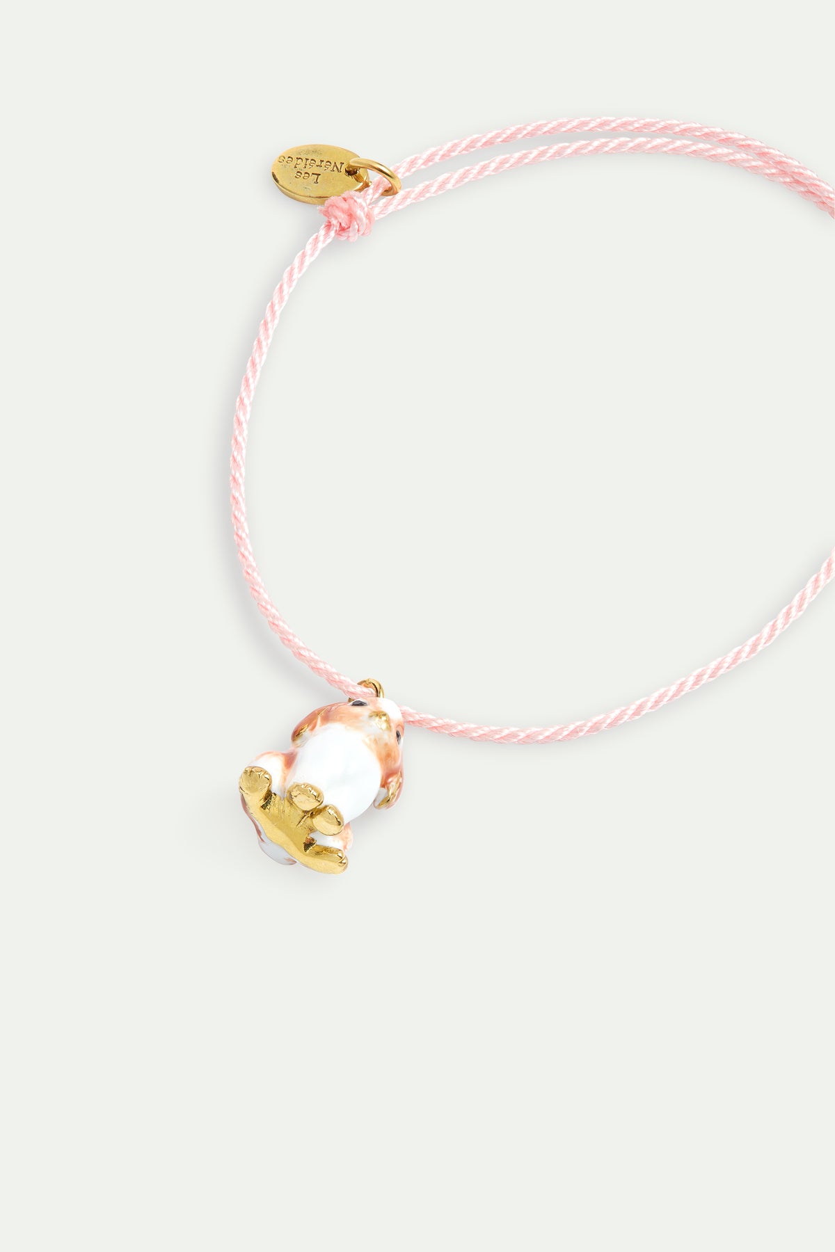 Pink Cord Lop Rabbit Bracelet alternate view