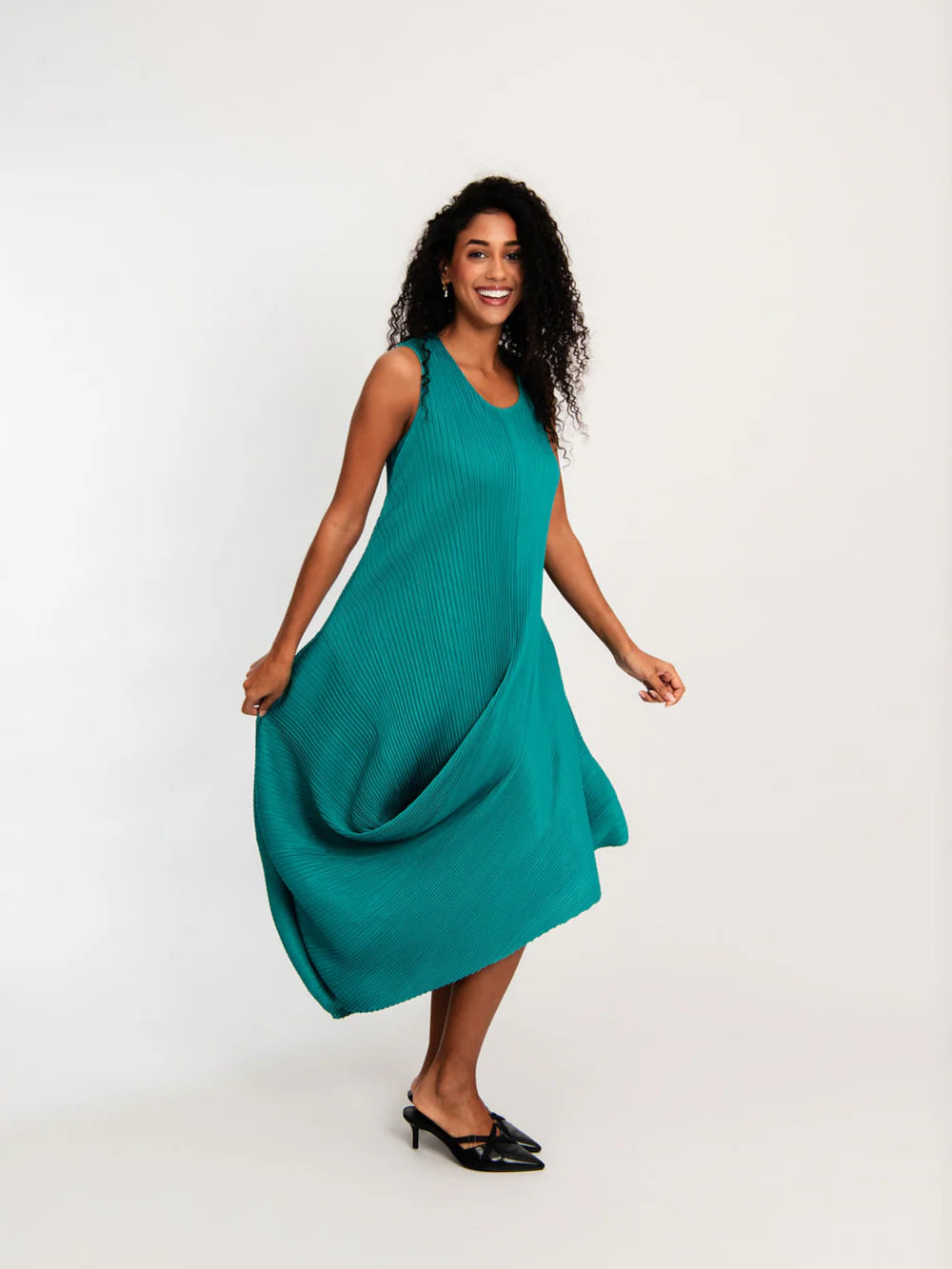 Alquema | Sleeveless Draper Dress / Ocean Dream