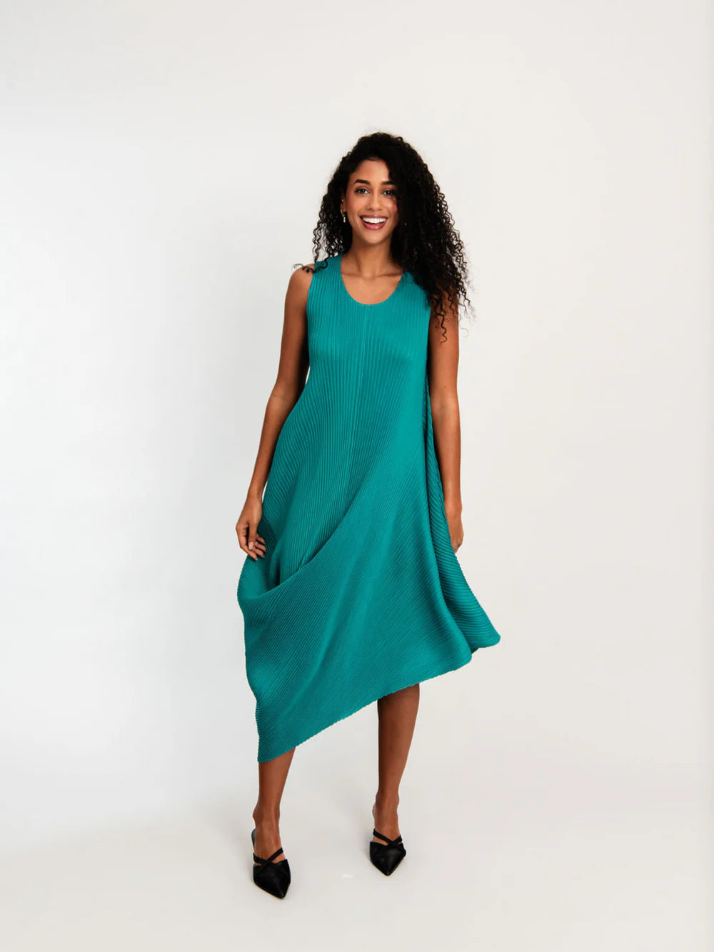 Alquema | Sleeveless Draper Dress / Ocean Dream