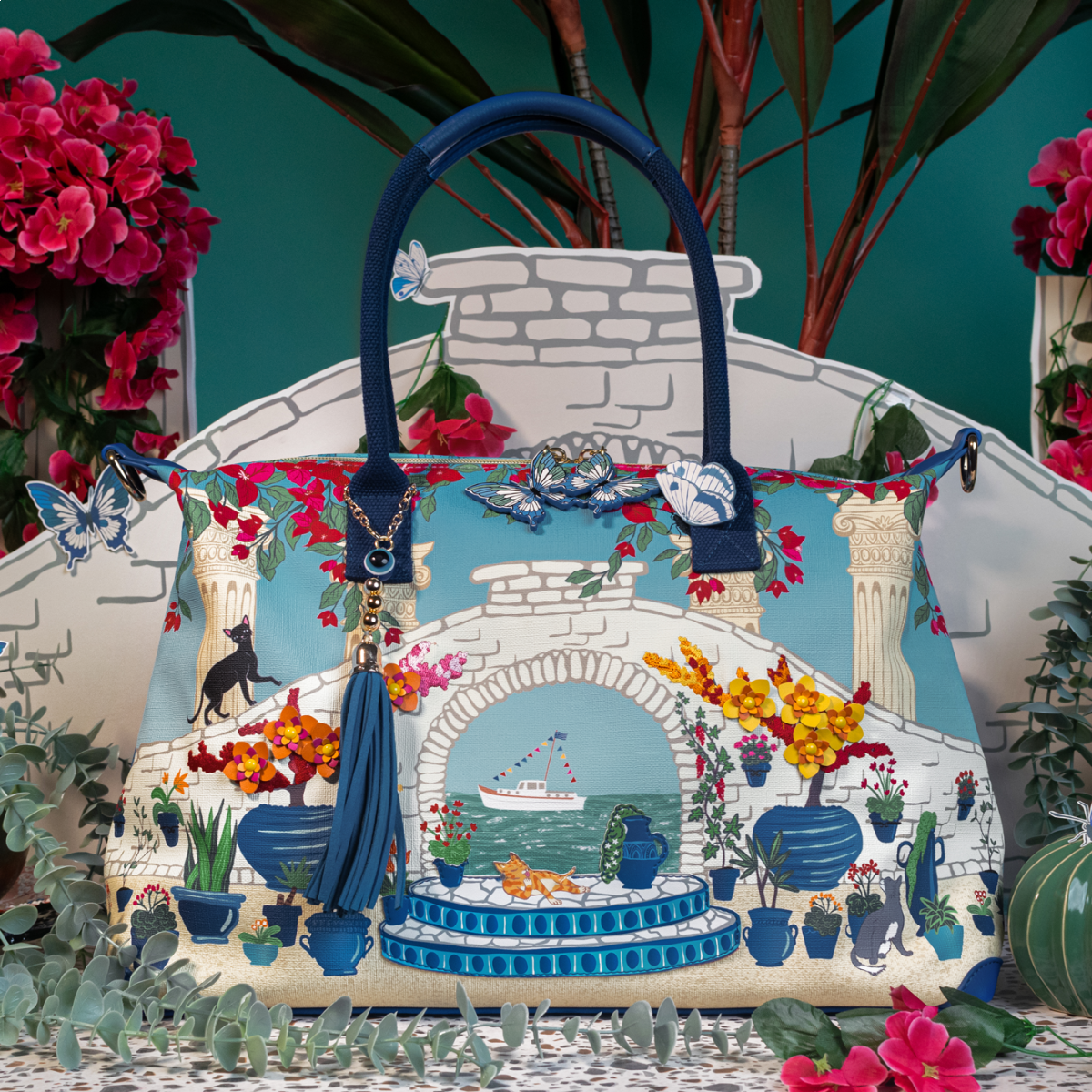 Greek Garden Weekender Bonnie Bag