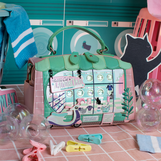 Bubble Cats Laundromat Hollis Bag