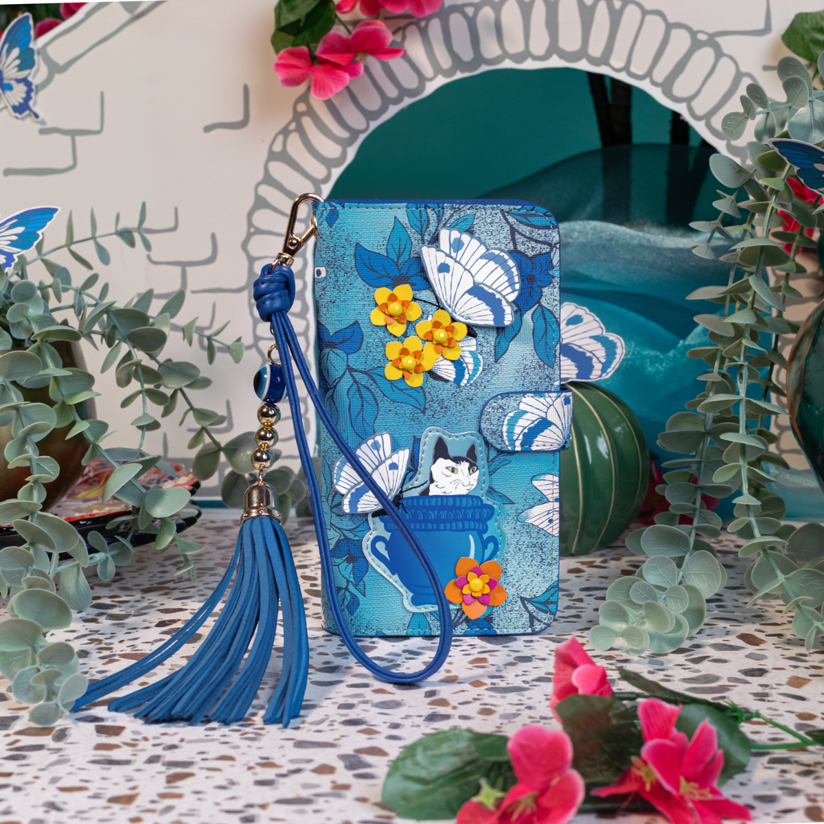 Greek Garden Universal Flip Phone Holder