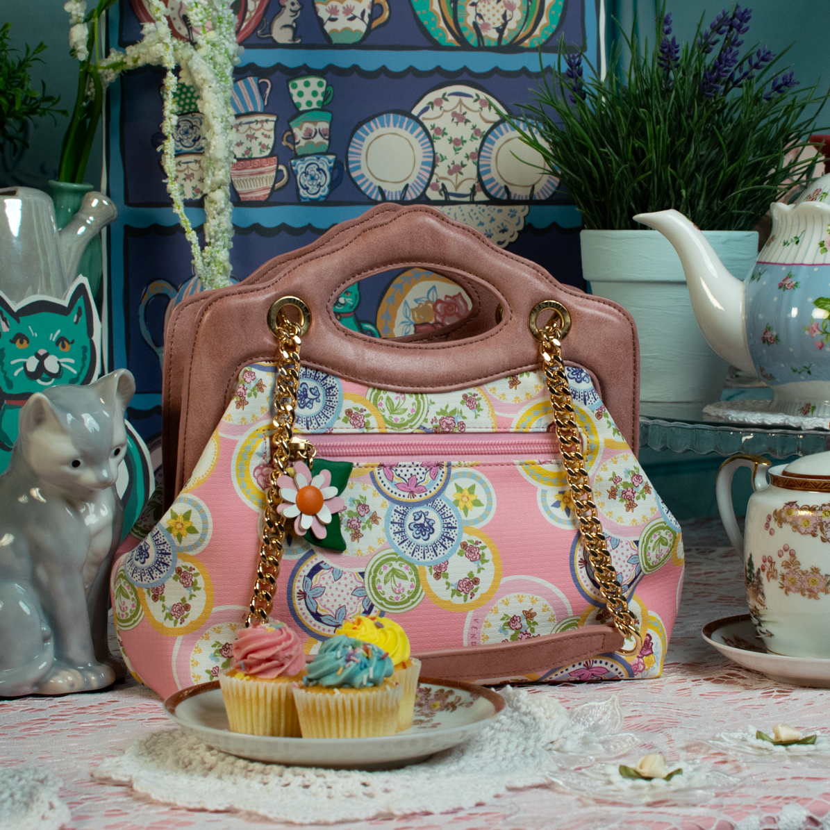 Heritage Victorian Tea Rooms Small Ornate Handle Bag