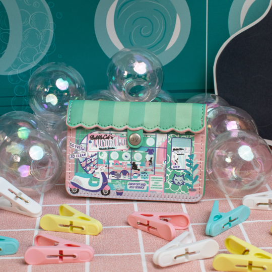 Bubble Cats Accordian Card Wallet