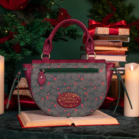 Vendula Christmas Library Winged Top Handle Bag