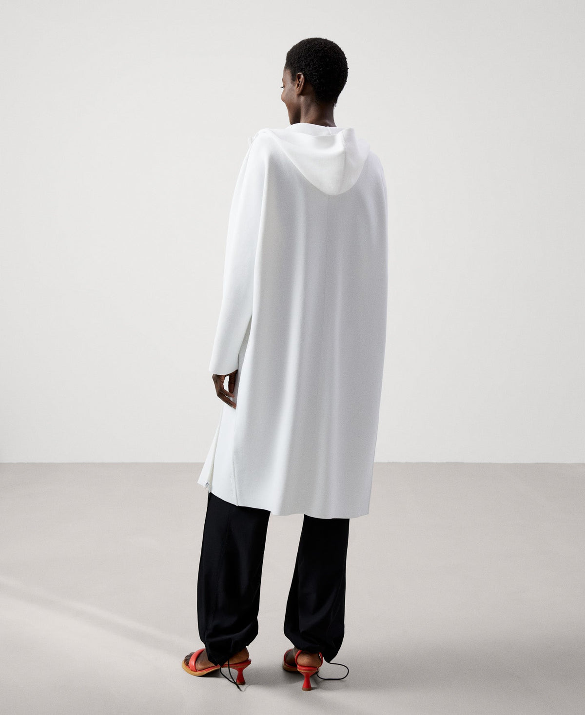 Women Coat | Ecru Recycled Nylon Double Faced Coat by Spanish designer Adolfo Dominguez