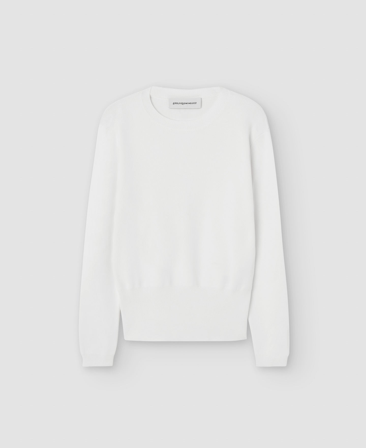 Women Jersey | Ecru Recycled Nylon Knitted Sweater by Spanish designer Adolfo Dominguez