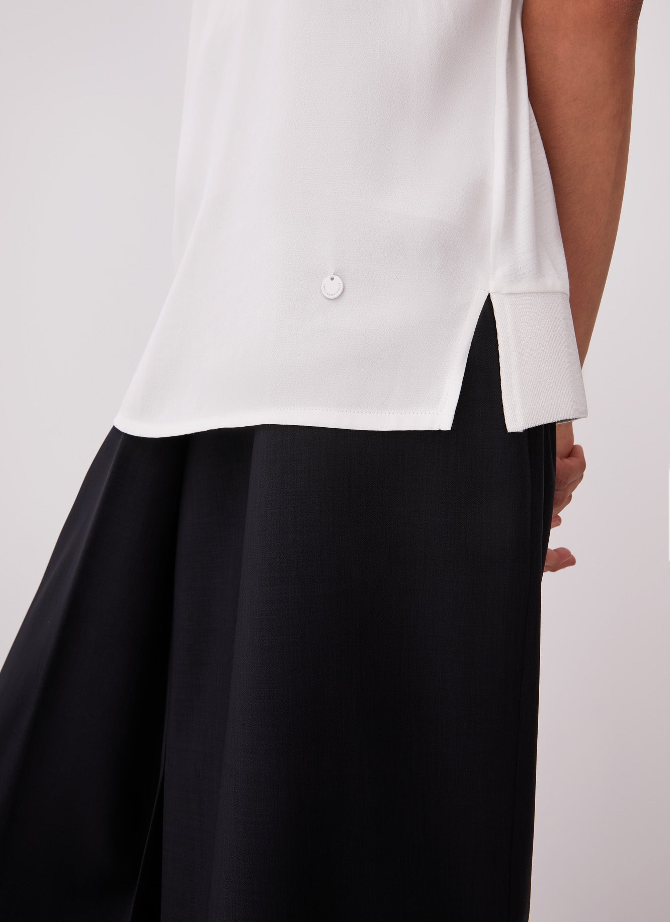 Women T-Shirt (Short Sleeve) | Ecru Viscose, Cotton And Lyocell T-Shirt by Spanish designer Adolfo Dominguez
