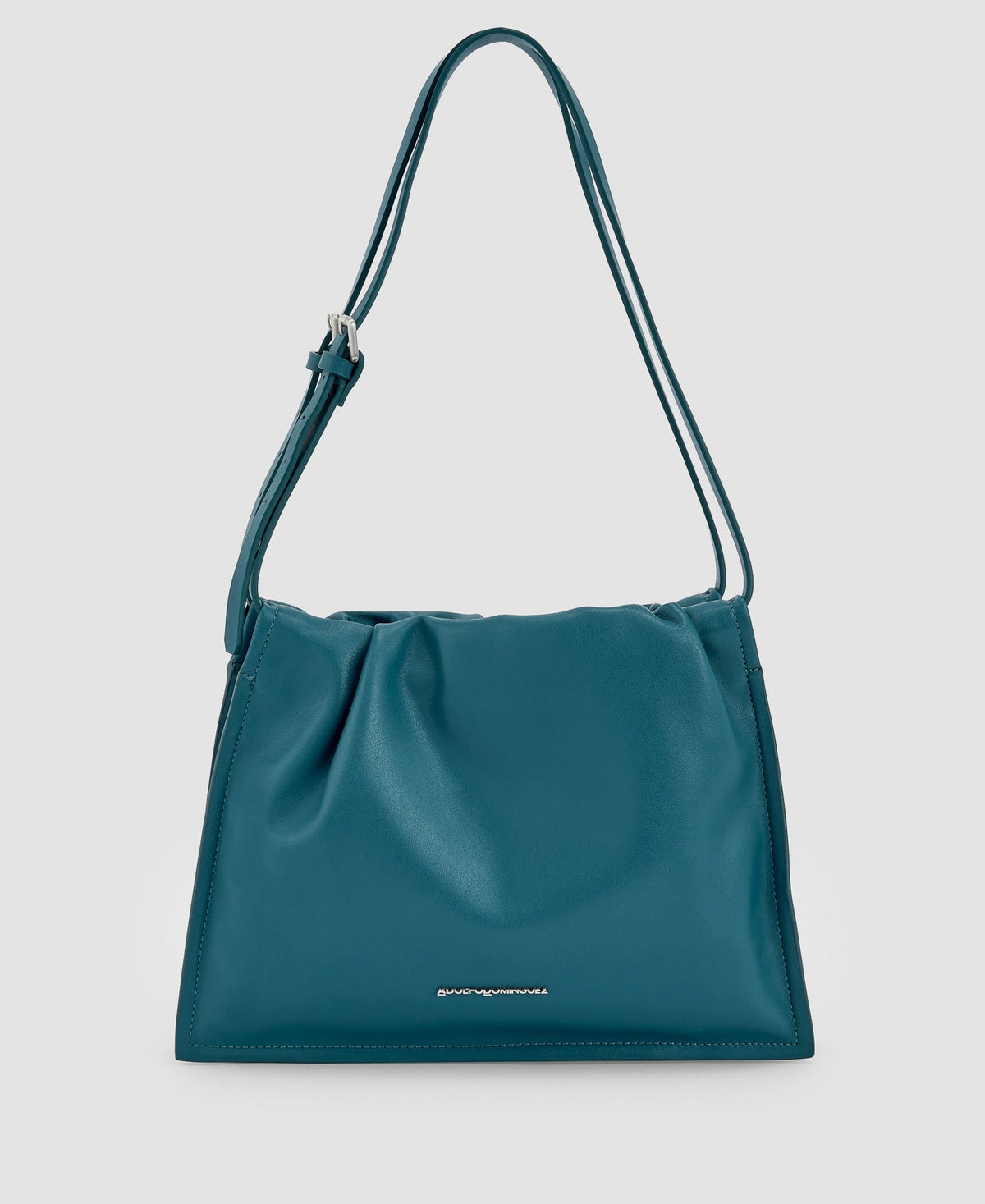 Women Bags | Emerald Green Recycled Material Shoulder Bag by Spanish designer Adolfo Dominguez