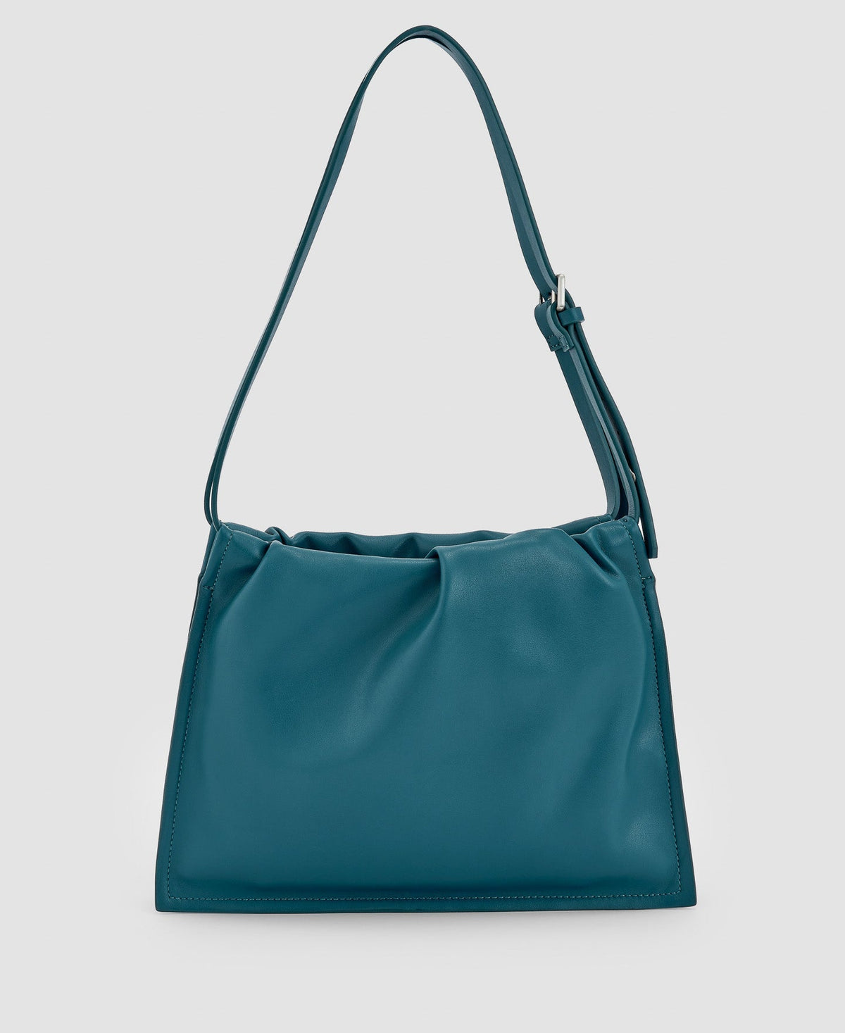 Women Bags | Emerald Green Recycled Material Shoulder Bag by Spanish designer Adolfo Dominguez