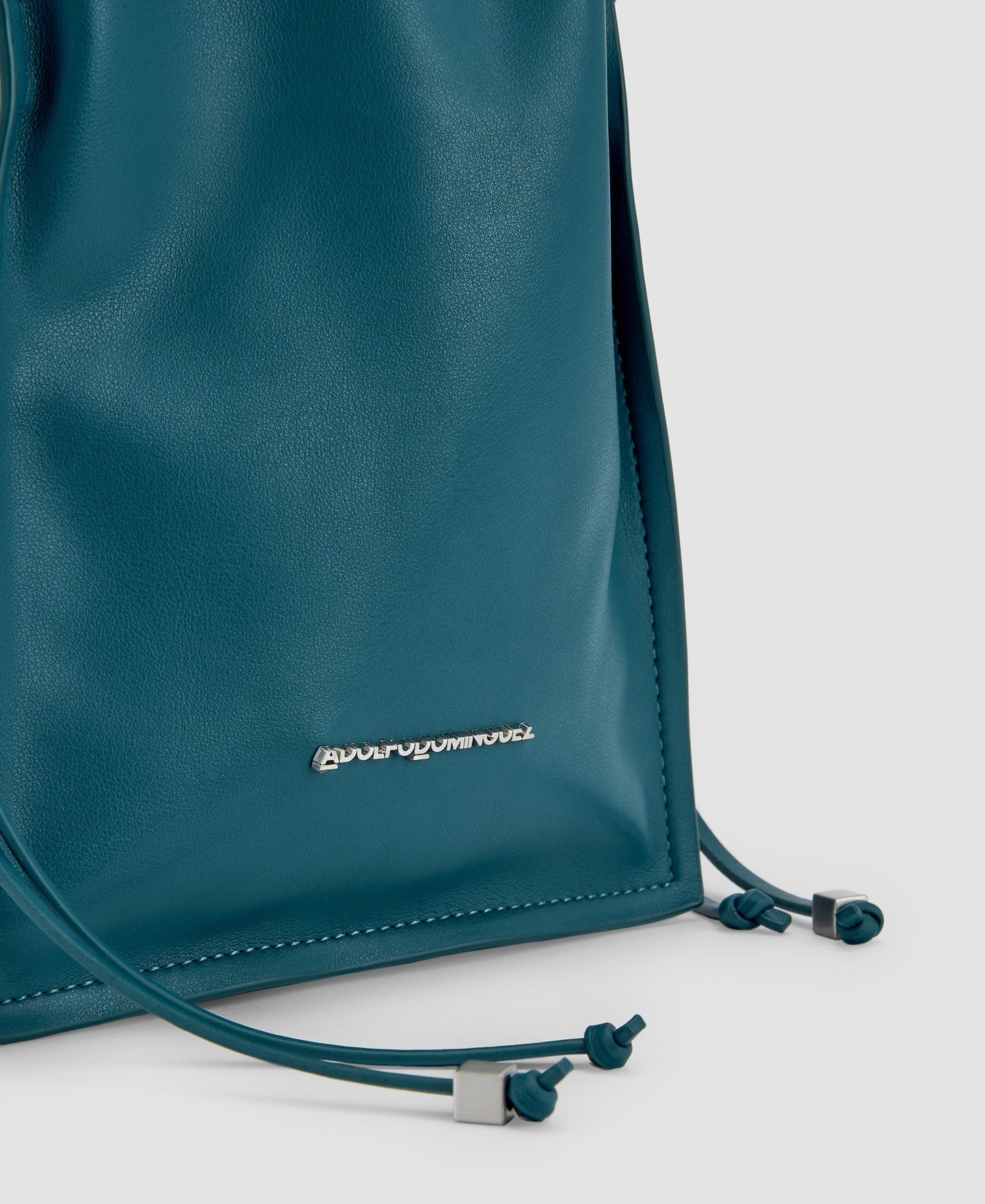 Women Bags | Emerald Green Recycled Material Small Shoulder Bag by Spanish designer Adolfo Dominguez