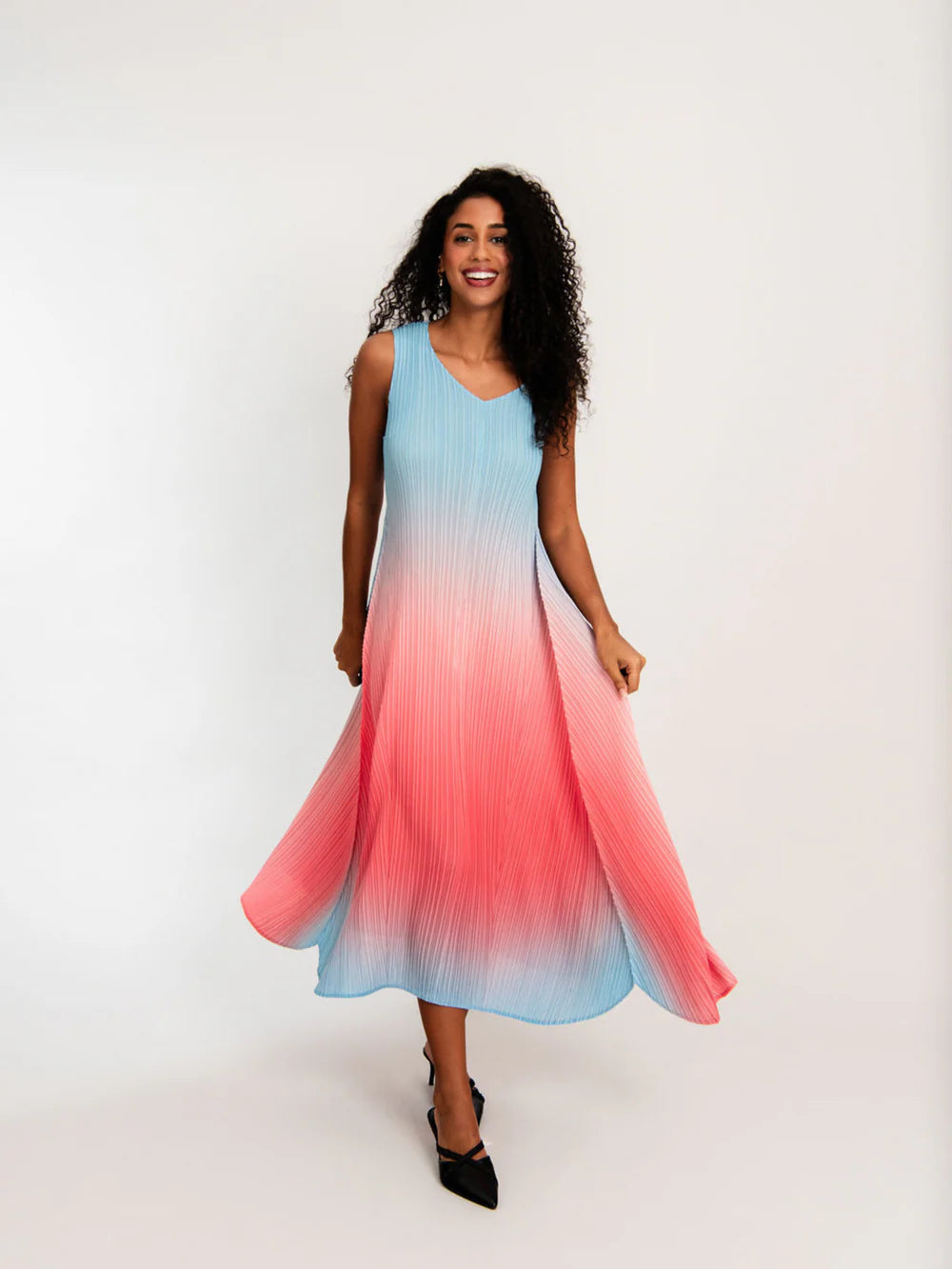 Alquema | Long Estrella Dress / Peach Echo