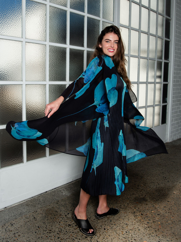 Alquema | Long Estrella Dress / Aqua Pea