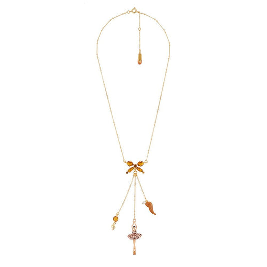 Pas de Deux Lux Rhinestones Copper Necklace | AGDDL3022
