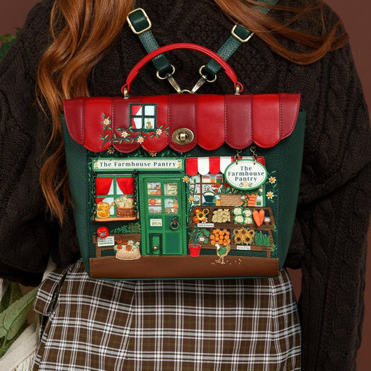 Vendula London The Farmhouse Pantry Classic Shoulder Backpack worn by model
