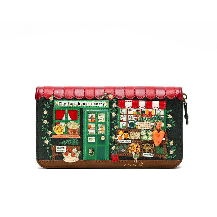 Vendula London The Farmhouse Pantry Large Ziparound Wallet vegan leather
