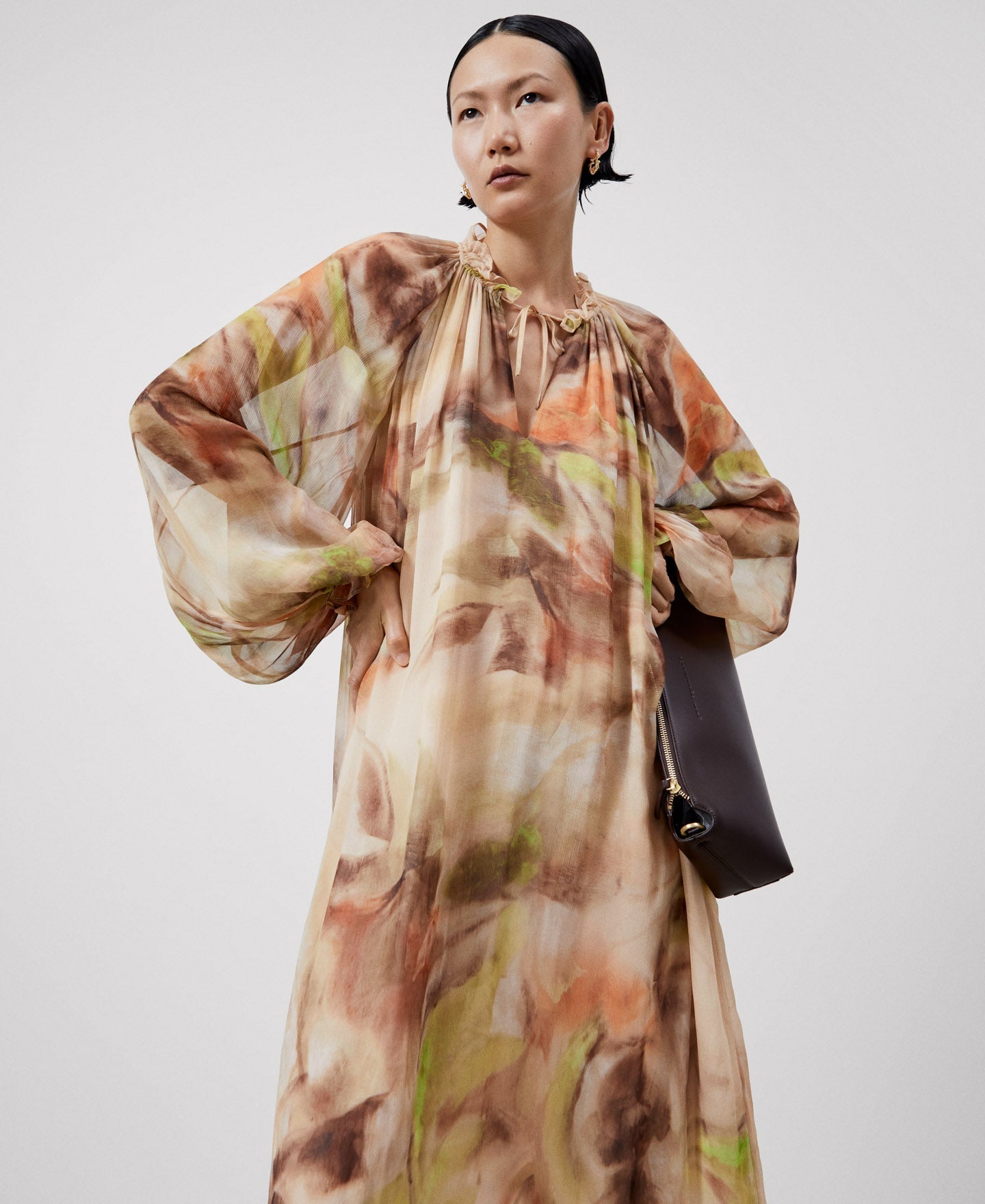 Women Cocktail Dress | Flower Stamped Print Midi Dress. by Spanish designer Adolfo Dominguez