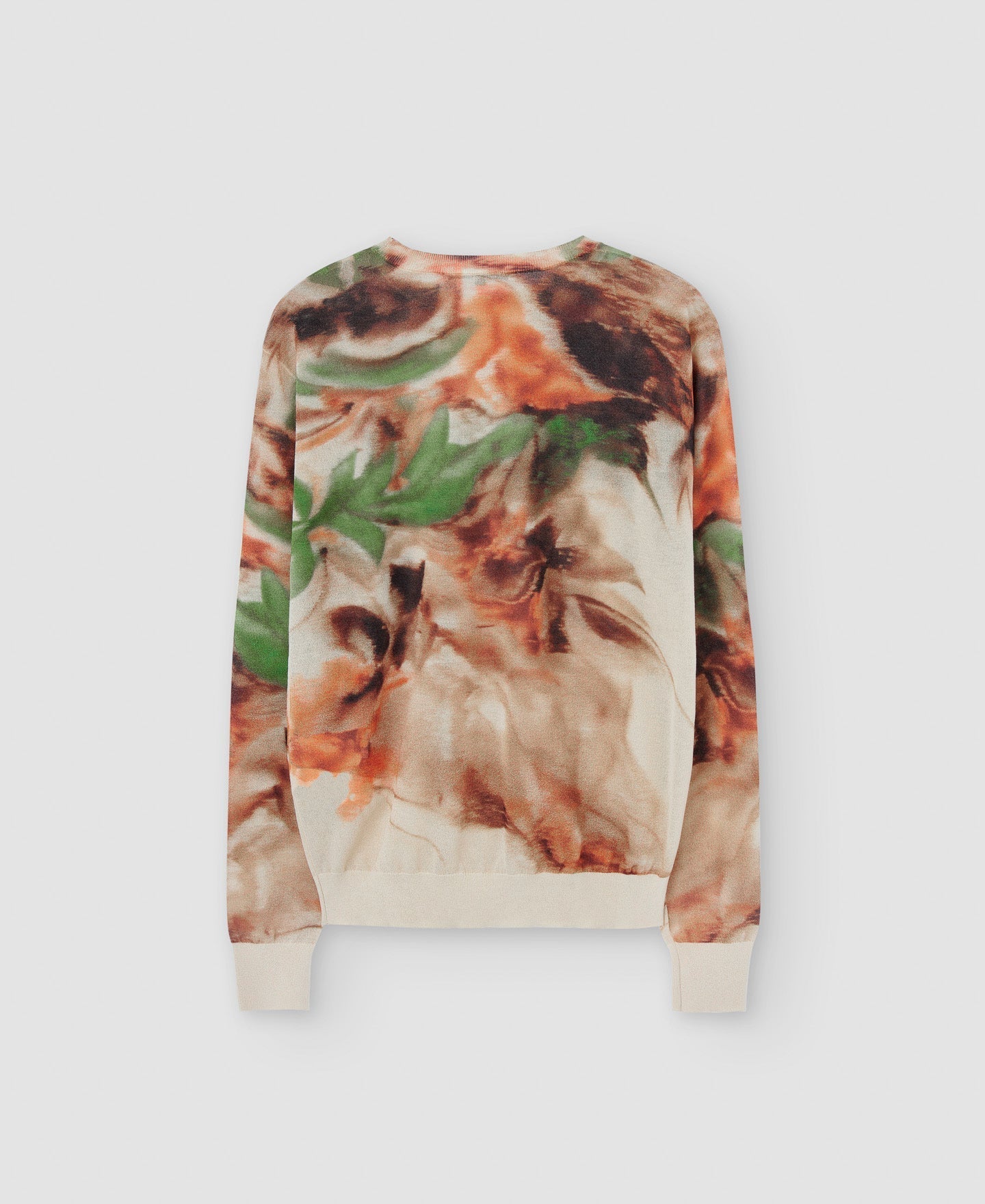Women Jersey | Flower Stamped Responsible Viscose Printed Sweater by Spanish designer Adolfo Dominguez