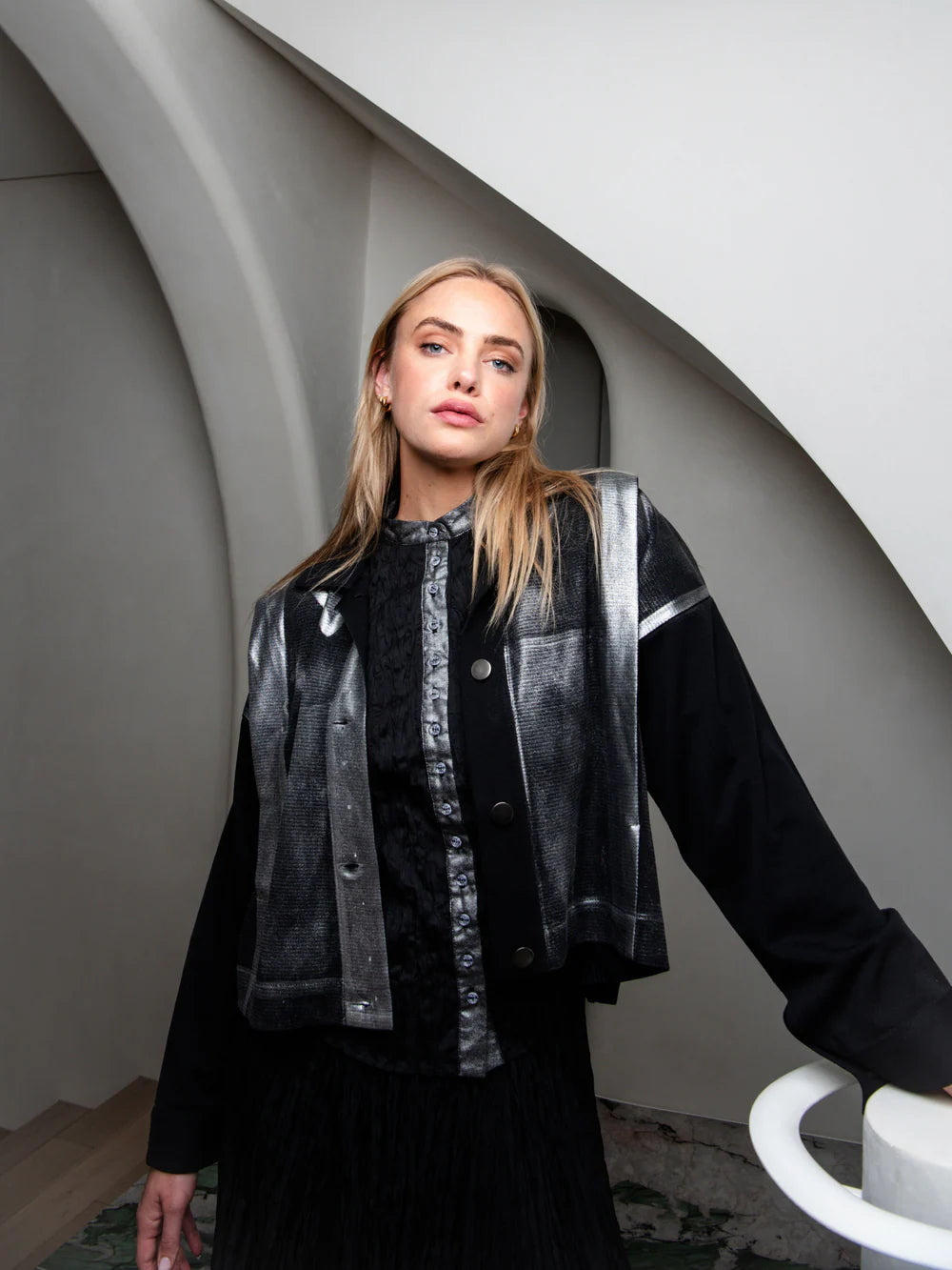 Alquema | Foil Plisse Jacket