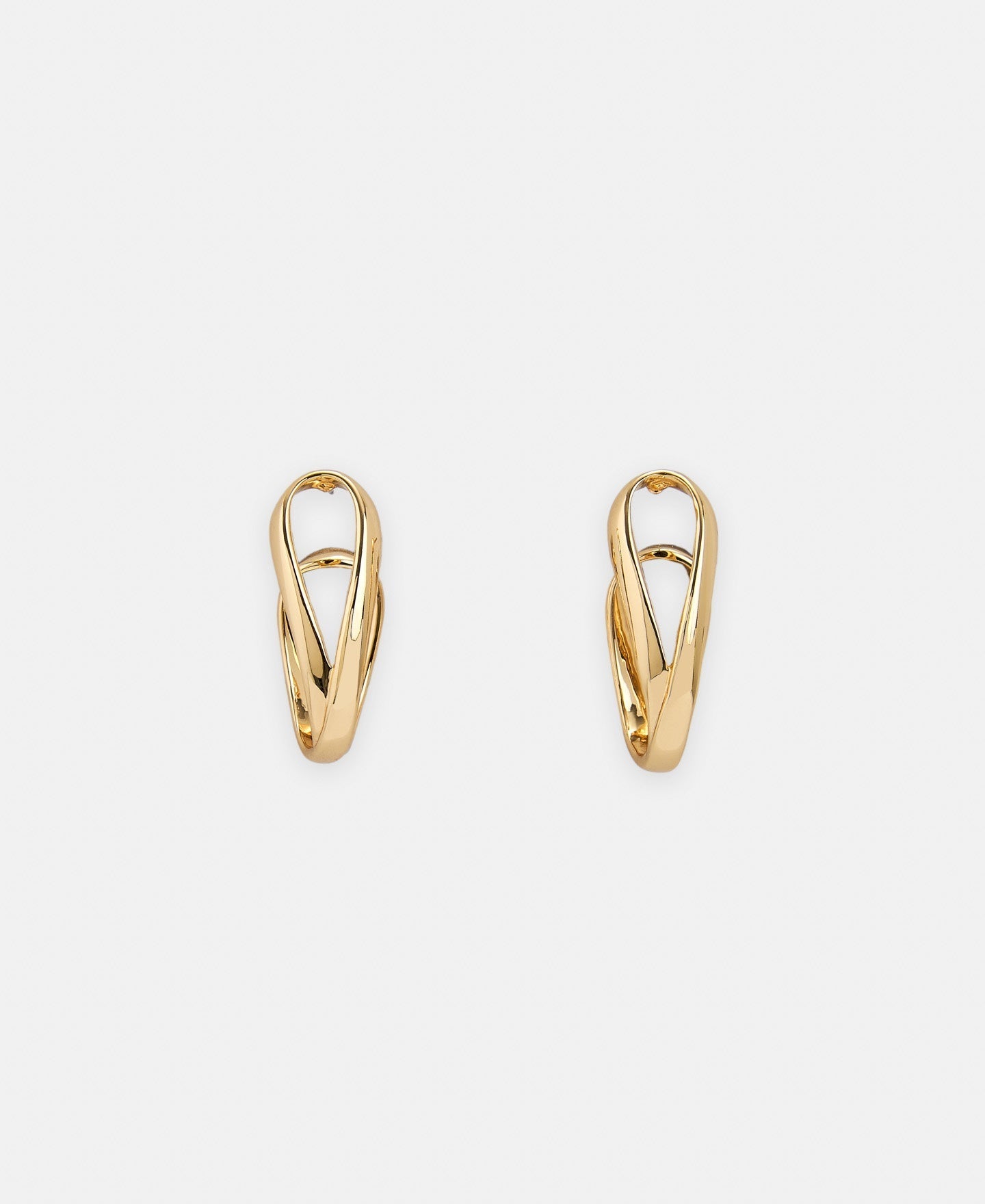 Women Earrings | Gold Circular Link Earrings by Spanish designer Adolfo Dominguez