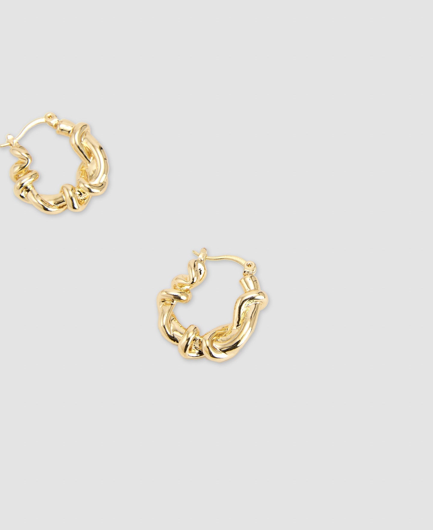Women Earrings | Gold Knots Family Zinc Earring by Spanish designer Adolfo Dominguez